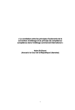 Principes fondamentaux de l'arbitrage commercial international