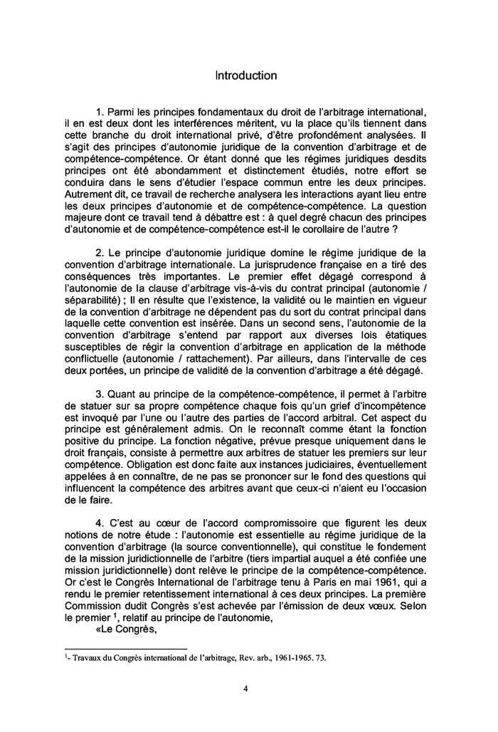 Principes fondamentaux de l'arbitrage commercial international