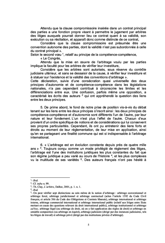 Principes fondamentaux de l'arbitrage commercial international