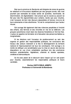 Elections 2011 et Droits de l'Homme dans le Bandundu