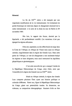 L'Afrique des Grands Lacs face aux mutations geopolitiques:
