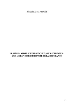 Le messianisme subversif chez John Steinbeck