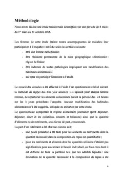L'apport au quotidien de calcium chez la femme menopausee au Senegal