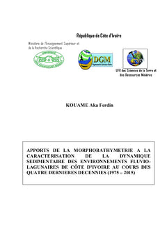 Morpobathymétrie, caractérisation des milieux lagunaire et fluvial