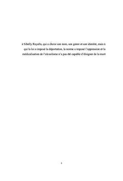 Le sujet alcoolique