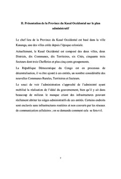 L'administration de la justice au Kasaï Occidental RDC