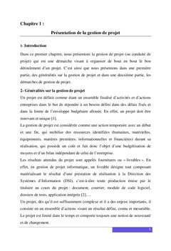 Methodologie de gestion de projet : cours et applications