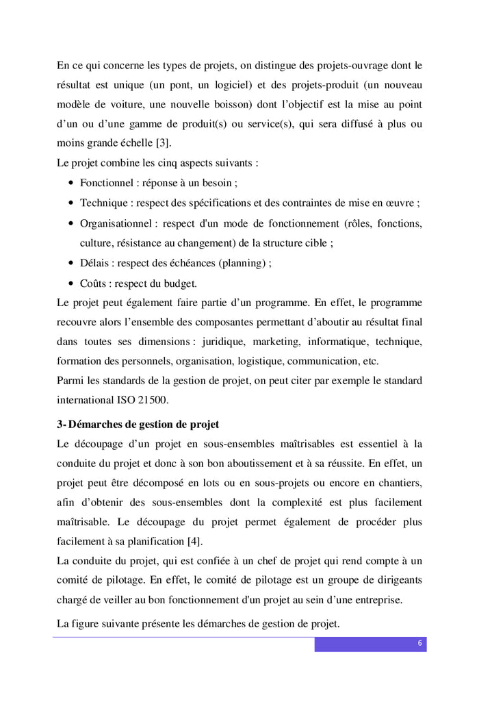 Methodologie de gestion de projet : cours et applications