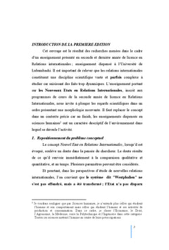 Manuel des Nouveaux etats en Relations Internationales