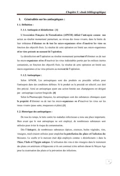 Contrôle de qualité d'un antiseptique de fabrication locale