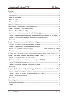 La fiscalité écologique en Tunisie