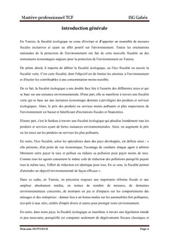 La fiscalité écologique en Tunisie