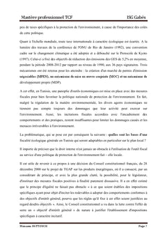 La fiscalité écologique en Tunisie