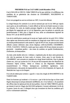 Le CLERGE des DIOCESES de SAVOIE durant la "GRANDE GUERRE"