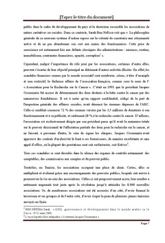 Le secteur associatif: cadre réglementaire et diligences du CAC