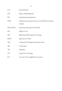Prise en charge du VIH/SIDA en milieu carcéral cas de la PC Goma-RDC