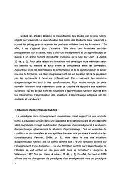 L'appropriation des situations d'apprentissage en ligne