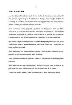 Incidence et la sévérité de la mosaïque africaine du manioc
