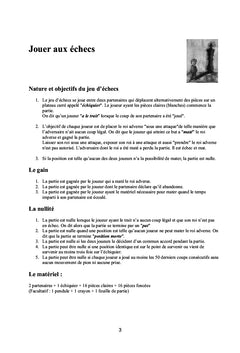 Dispenser le cours d'échecs