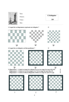 Dispenser le cours d'échecs