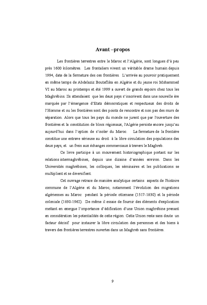 Les Algériens au Maroc pendant la période coloniale