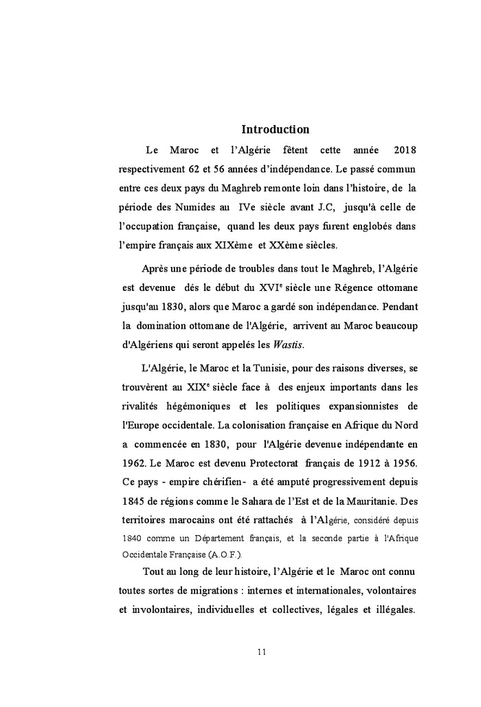 Les Algériens au Maroc pendant la période coloniale