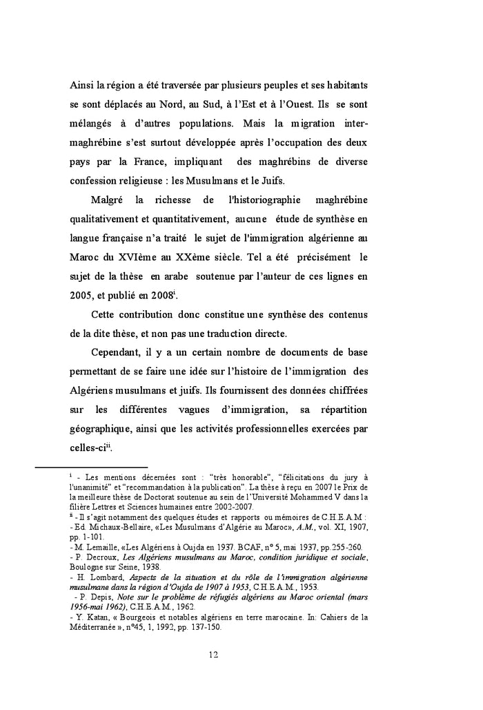 Les Algériens au Maroc pendant la période coloniale