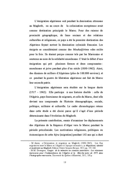 Les Algériens au Maroc pendant la période coloniale