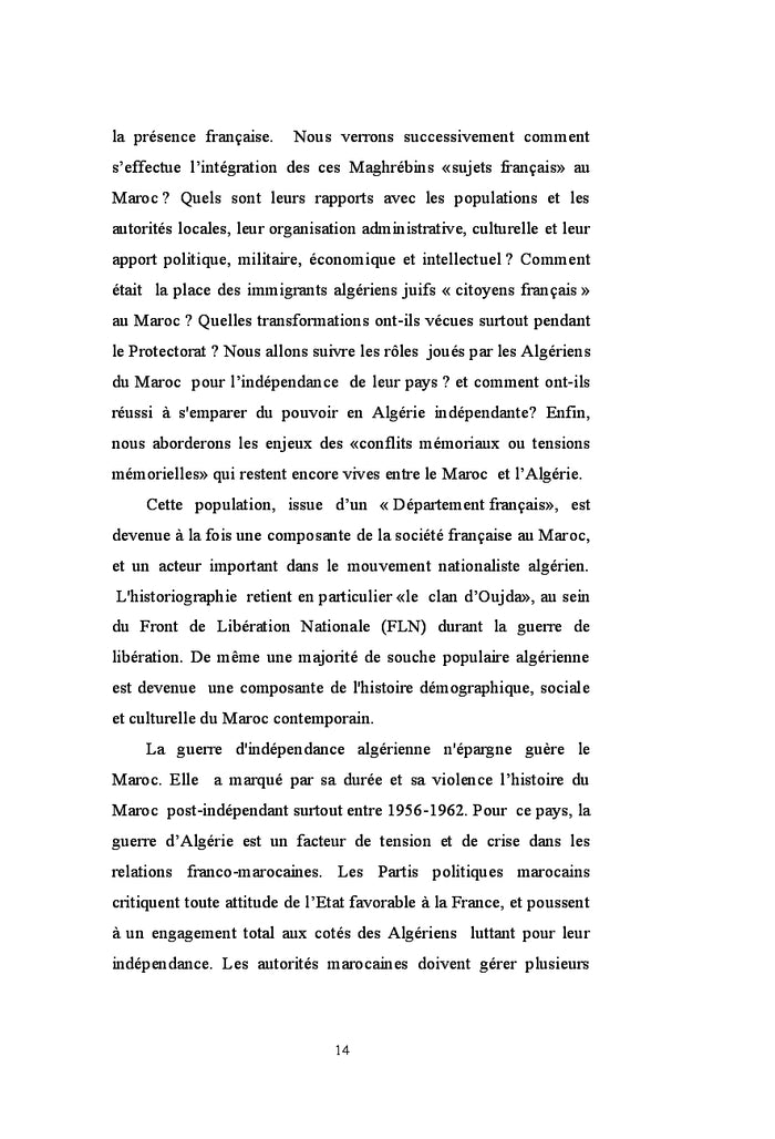 Les Algériens au Maroc pendant la période coloniale