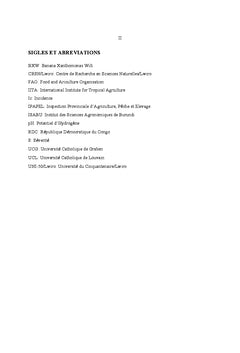 Etude d'Incidence et Severite de Wilt Bacterien du Bananier (BWX)
