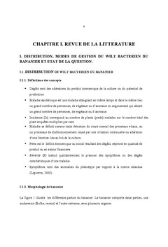 Etude d'Incidence et Severite de Wilt Bacterien du Bananier (BWX)
