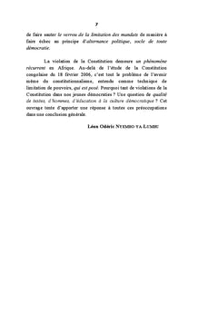 Le fédéralisme congolais à l'épreuve du droit comparé