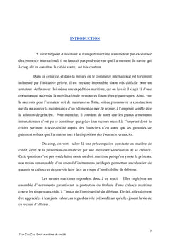 Droit maritime du crédit