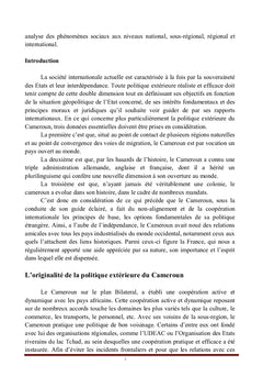 Le Cameroun et ses voisins: particularités de développement et perspectives