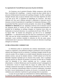 Le Cameroun et ses voisins: particularités de développement et perspectives