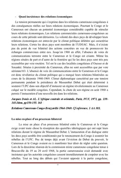 Le Cameroun et ses voisins: particularités de développement et perspectives