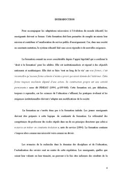 Formation continue des enseignants