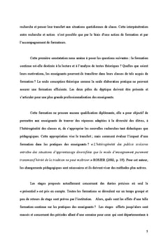 Formation continue des enseignants