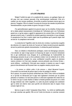 Pratique du témoignage anonyme, sa force probante devant les TPI et CPI