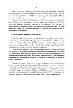 Le Droit à l'éducation en RDC