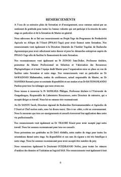 Identification de quelques cultivars de maïs du Togo et du Burkina