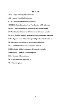 Identification de quelques cultivars de maïs du Togo et du Burkina