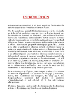 Etude sectorielle sur la santé