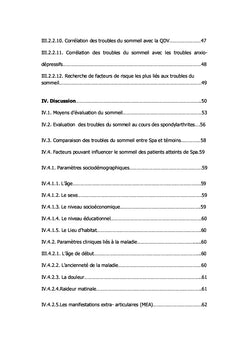 Troubles du sommeil au cours des spondylarthrites