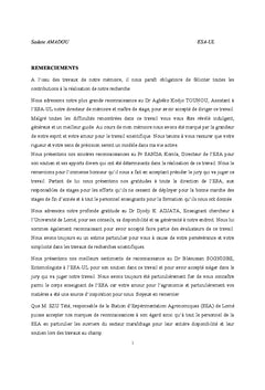 Etude des propriétés larvicides du ricin sur la teigne du chou