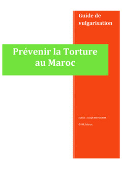 Guide Prévenir la Torture au Maroc