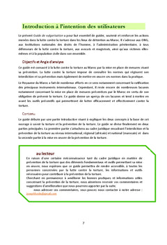 Guide Prévenir la Torture au Maroc