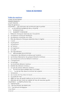 Manuel de nutrition des cultures et fertilisation des sols tropicaux