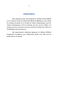 Manuel de nutrition des cultures et fertilisation des sols tropicaux