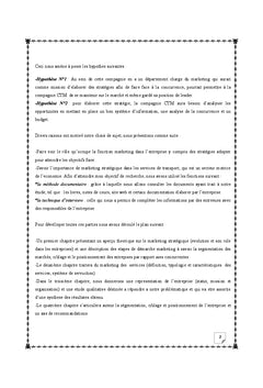 Marketing strategique DAS transport interurbain cas: CTM